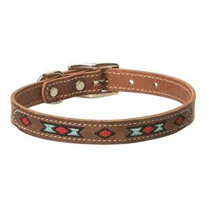 Weaver Leather Native Spirit Dog Collar - Antique Brown - 06-2101